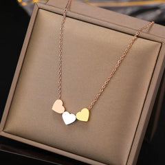 Stainless Steel Sweetheart Necklaces with Charms for Women