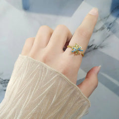 Adjustable European and American Bee Spinning Ring