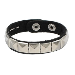 Ins Couple Leather Rivet Bracelet