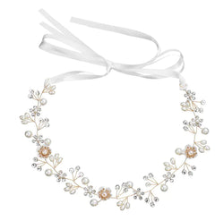 Bridal Wedding Accessories with Handmade Pearl Headband