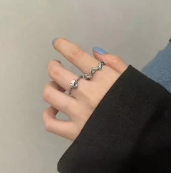 Irregular Texture Ring for Women's Suit