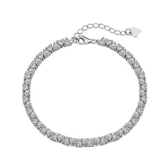 S925 Sterling Silver Hip Hop Zircon Bracelet