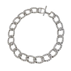 Fashionable Chunky Chain Rhinestone Necklace for Women