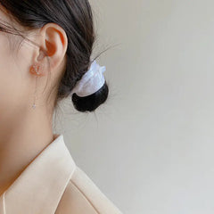 Retro Long Tassel Earrings with Diamond Bow for Women