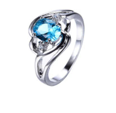 Black Gold Garnet Heart Ring with Zircon Accents