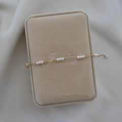 Aurora Freshwater Pearl Silver Plated 18K Gold Bracelet