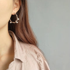 Korean Style 925 Silver Minimalist Pearl Earrings