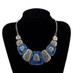 Trendy Geometric Metal Short Necklace 9181