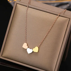 Stainless Steel Sweetheart Necklaces with Charms for Women
