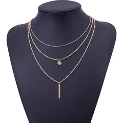 Multi-layer Women's Necklaces with Copper Beads & Sequins