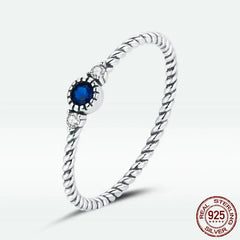 S925 Silver Mystical Blue Ring - Vintage Fashion Jewelry