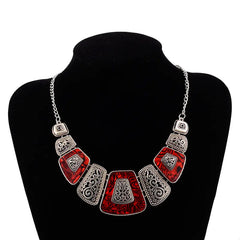 Trendy Geometric Metal Short Necklace 9181