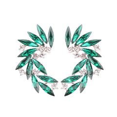 Colorful Alloy Gemstone Symmetrical Earrings for Women