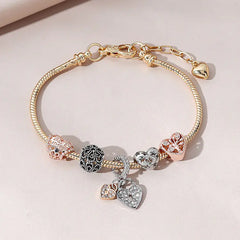 Girls Wild Heart-Shaped Lucky Tree Hollow Bracelet