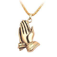 Hip Hop Alloy Victory Gesture Pendant Necklace