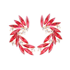 Colorful Alloy Gemstone Symmetrical Earrings for Women