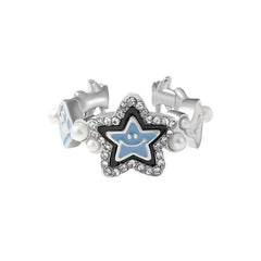 Hip Hop Tide Brand Lucky Star Ring for Girls
