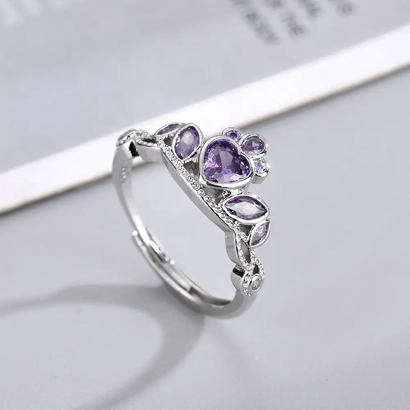 Love Princess Zircon Wind Ring